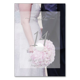 Bride & groom- Editable Wedding Table Number Kaart