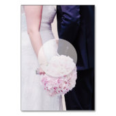 Bride & groom- Editable Wedding Table Number Kaart (Achterkant)