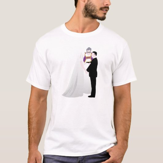 Bride, Groom en Ambtenaar T-shirt (Voorkant)