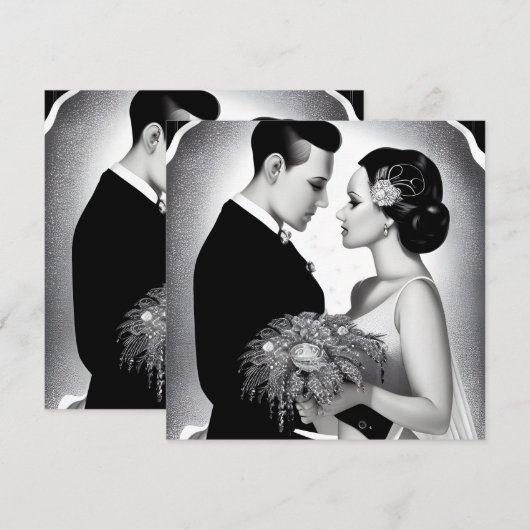 Bride Groom en Bouquet (Voorkant / Achterkant)