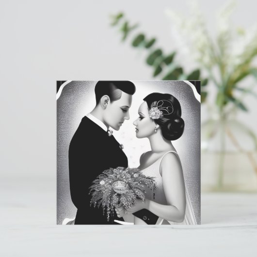 Bride Groom en Bouquet (Staand voorkant)