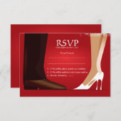 Bride & Groom First Dance Modern RSVP Weddenskaart (Voorkant / Achterkant)