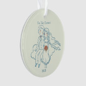 Bride Groom First Kerstmis Persoonlijk Ornament (voorkant)