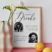 Bride & Groom Foto Handtekening Drinken | bruiloft Poster