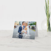 Bride Groom Foto W Note Bedankkaart (Voorkant)