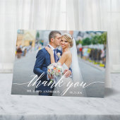 Bride Groom Foto W Note Bedankkaart