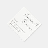 Bride & Groom Fun Facts Wedding Napkins Servet (Hoek)