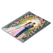Bride & Groom Garden Arch | Floral Wedding Painted Notitieboek (Linkerzijde)