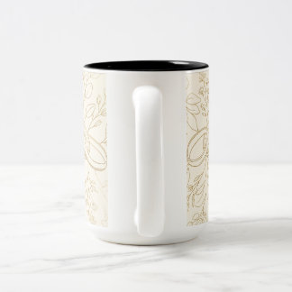 Bride Groom Gift | Watercolor Sage Green Botanical Tweekleurige Koffiemok