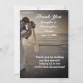 Bride & Groom Grayed Sunset Beach Kaart (Voorkant)