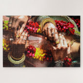 Bride & Groom Hindu Wedding Jigzaag Puzzle 1014 pc Legpuzzel (Horizontaal)