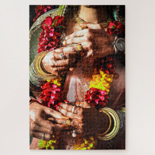 Bride & Groom Hindu Wedding Jigzaag Puzzle 1014 pc Legpuzzel