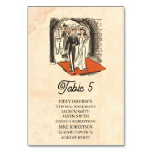  Bride Groom Illustratie Rustic Wedding Kaart (Achterkant)