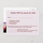 Bride & Groom in Sunset RSVP Menu Postcard (Voorkant / Achterkant)