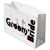 Bride & Groom Las Vegas Wedding Gift Bag Groot Cadeauzakje (Achterkant Gekanteld)