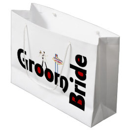 Bride & Groom Las Vegas Wedding Gift Bag Groot Cadeauzakje