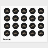 Bride Groom Leopard Print Wedding Matching Coup Ronde Sticker (Vel)