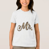 Bride Groom Leopard Print Wedding Matching Coup Tri-Blend Shirt (Voorkant)