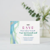 Bride & Groom Love Wedding Invitation antwoordkaar Kaart (Staand voorkant)