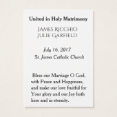 Bride Groom Mary van de Heilige Kaart voor bruilof (Achterkant)