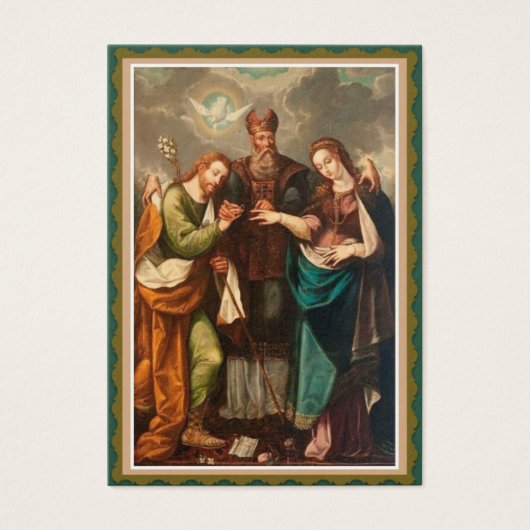 Bride Groom Mary van de Heilige Kaart voor bruilof (Voorkant)