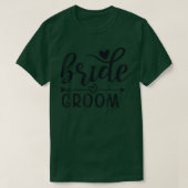 Bride Groom Matching Wedding Bachelor en Bachelor T-shirt (Design voorkant)