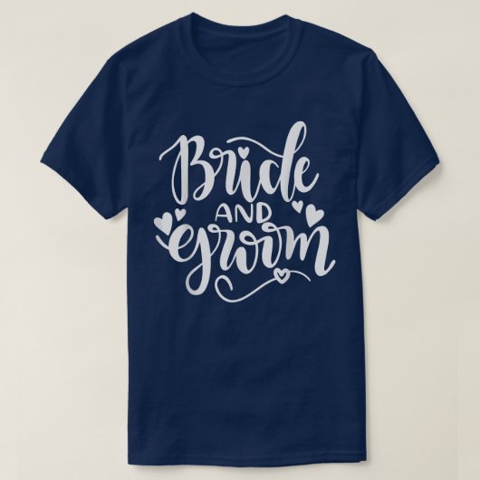 Bride Groom Matching Wedding Bachelor en Bachelor T-shirt (Design voorkant)