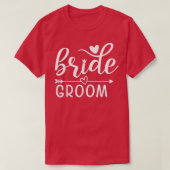 Bride Groom Matching Wedding Bachelor en Bachelor T-shirt (Design voorkant)