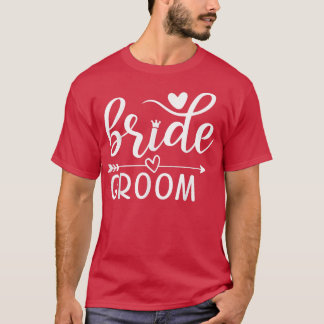 Bride Groom Matching Wedding Bachelor en Bachelor T-shirt