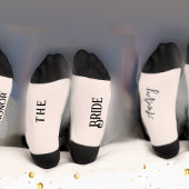 Bride & Groom met huwelijksdatum Bride's Sokken