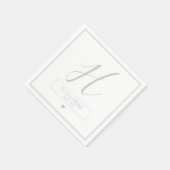 bride groom noemt het chic white bruiloft servet (Hoek)