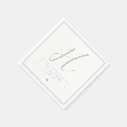 bride groom noemt het chic white bruiloft servet (Hoek)