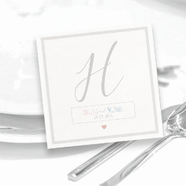 bride groom noemt het chic white bruiloft servet