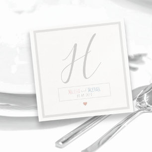 bride groom noemt het chic white bruiloft servet