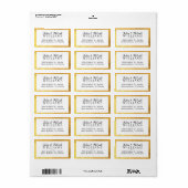 bride groom noemt huisadres label met grens (Full Sheet)