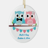 Bride, Groom Owl Ornament (Rechts)