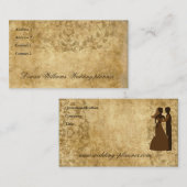  bride Groom Parchment bruiloft planner Visitekaartje (Voorkant / Achterkant)