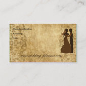  bride Groom Parchment bruiloft planner Visitekaartje (Achterkant)