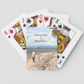 Bride Groom Pas getrouwd Wedding Favors Custom Pokerkaarten (Achterkant)