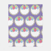 Bride Groom Personalized Floral Cake Wedding Favor Fleece Deken (Voorkant)