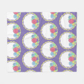 Bride Groom Personalized Floral Cake Wedding Favor Fleece Deken (Voorkant (Horizontaal))