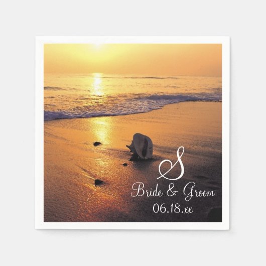 Bride Groom Personalized Monogram Weddenschap Date Servet (Voorkant)