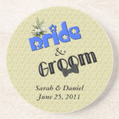 Bride Groom Personalized Wedding Gift Onderzetter (Voorkant)