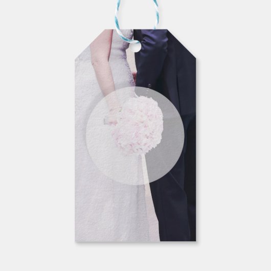 Bride & groom photography editable bruiloft cadeaulabel (Achterkant)