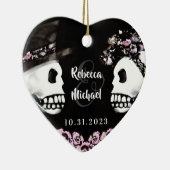 Bride Groom Pink Floral Ornament (Rechts)