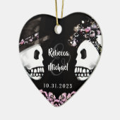 Bride Groom Pink Floral Ornament (Links)