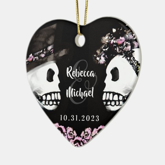 Bride Groom Pink Floral Ornament (Links)