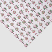 Bride Groom Pink Rose Flower Floral Wedding Tissue Tissuepapier (Detail)