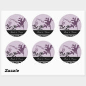 Bride & Groom Plum  Chirping Bird Sticker (Vel)