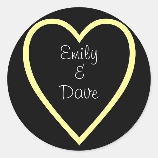 Bride & Groom () Ronde Sticker (Voorkant)